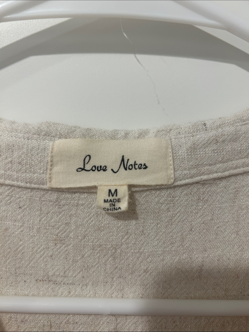 Love Notes Cropped Linen Button-Front Pocket Top - Picture 2 of 4